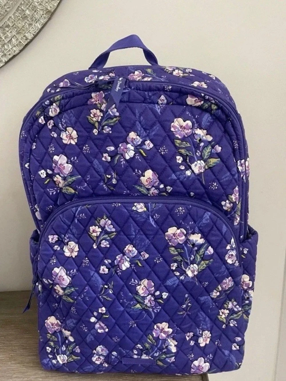 Vera Bradley backpack Purple wild roses large backpack Floral
